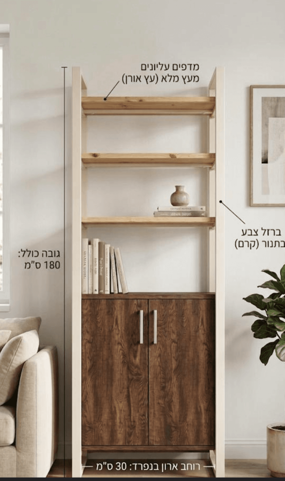 יחידת מדפים עליונים | פלטת אלון